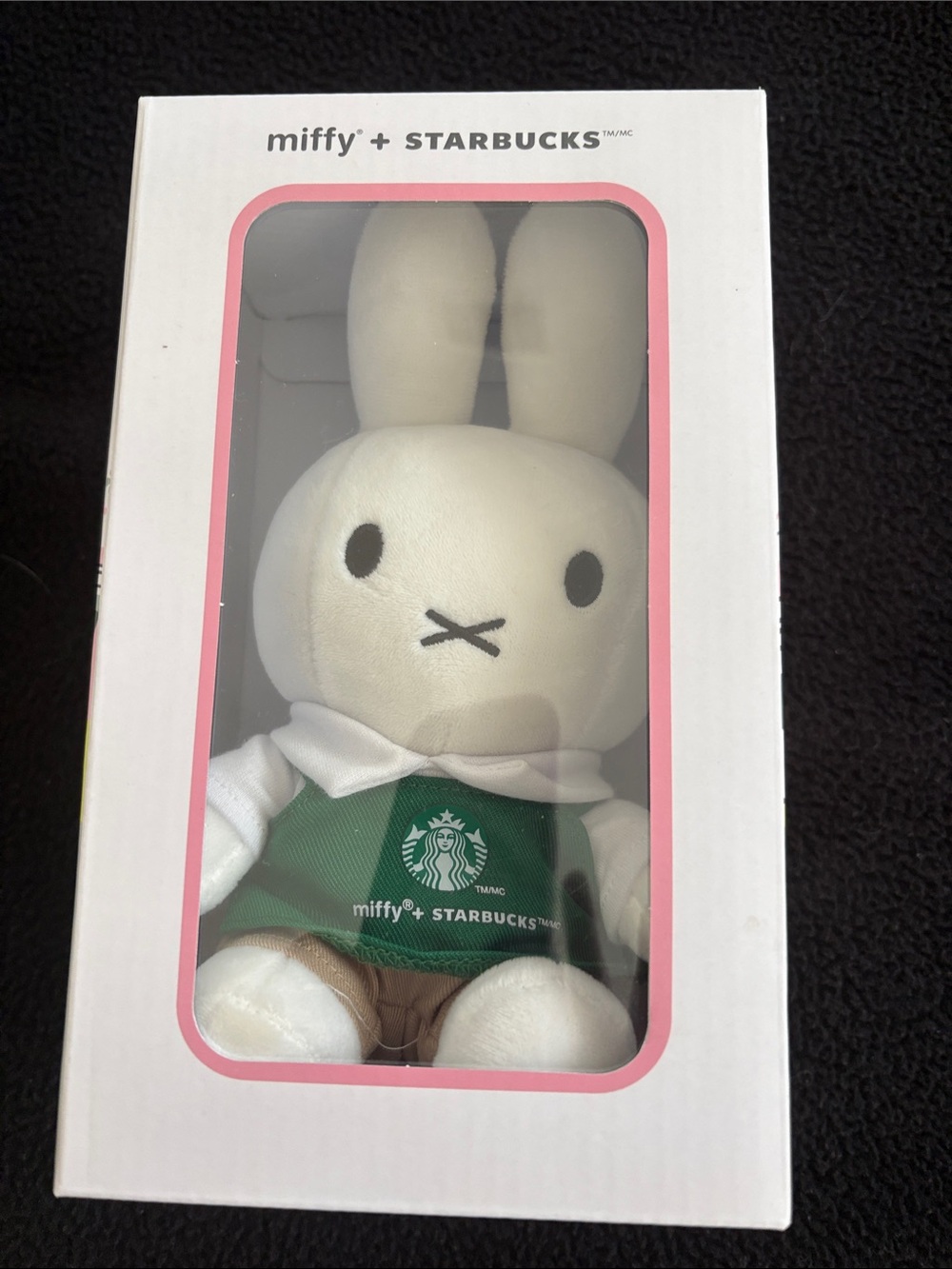 Starbucks boxed plush Miffy Bunny wearing Batista apron New